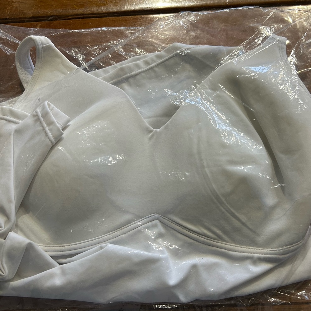 Rhonda Shear White Nylon Camisole XL